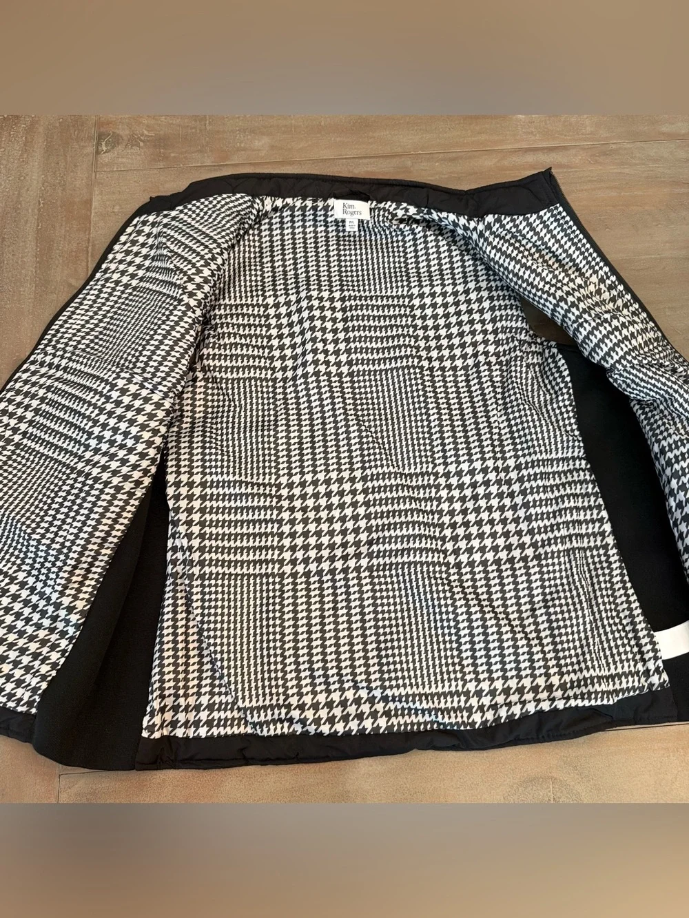 Kim Rogers Women’s Petite Side Ribbed Quilted Vest Black Sz LP Preowned